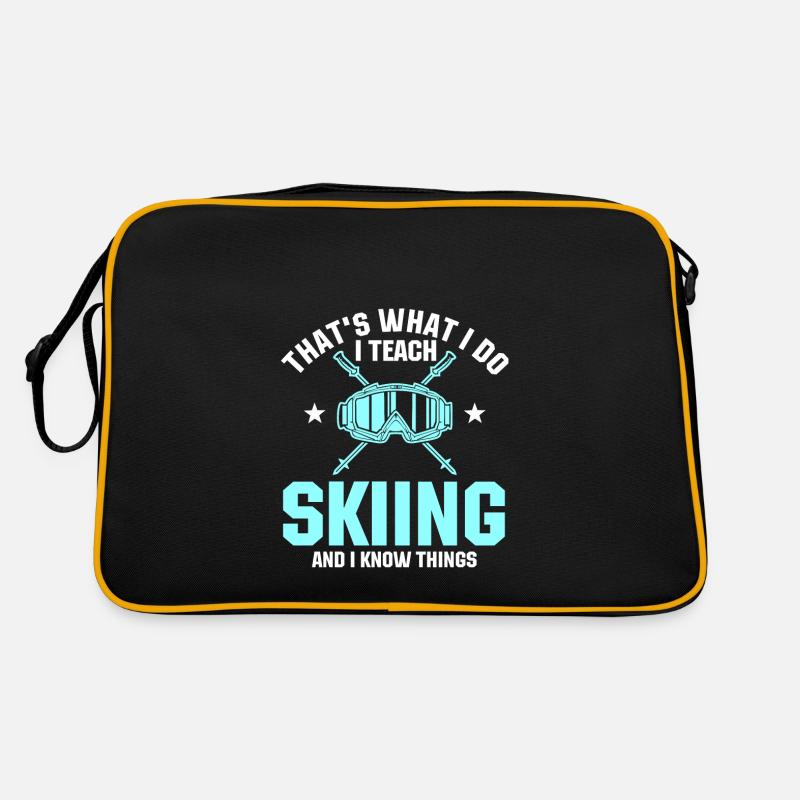 Drôle de dicton moniteur de ski Sac Retro