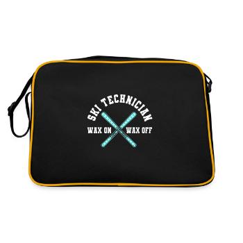 Funny ski technician saying - Retro Bag - black/gold - Back