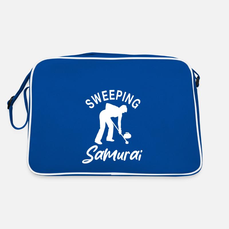 Conception de curling de samouraï Sac Retro