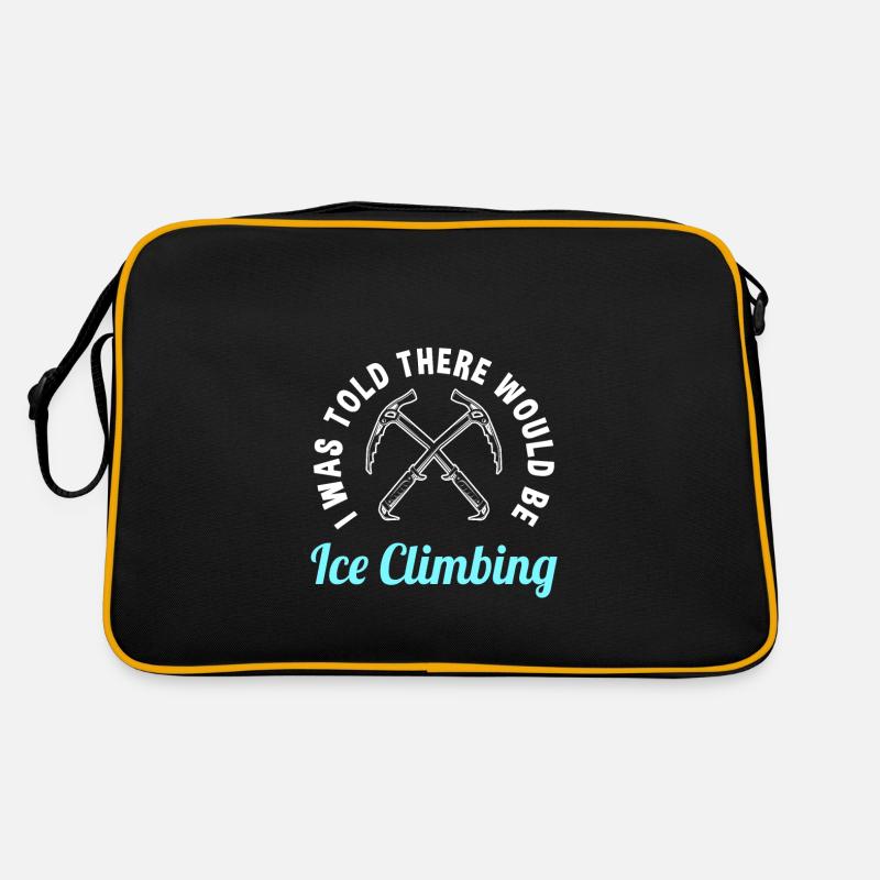 Lustiger Eisklettern Spruch Retro Tasche