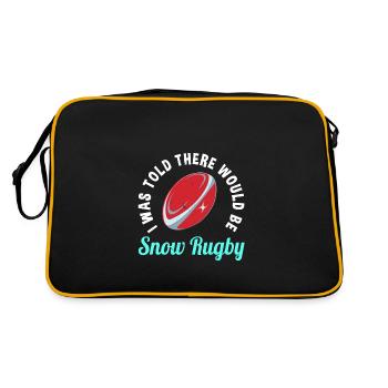 Drôle de dicton de rugby sur neige - Sac Retro - noir/or - Dos