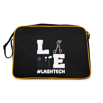 Equipement de technicien en cils Extensions de cils - Sac Retro - noir/or - Dos
