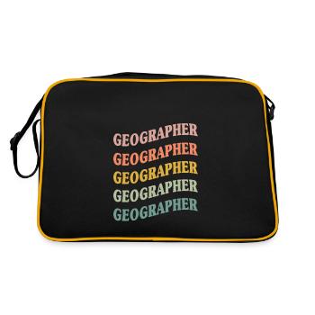 Geographer - Retro Bag - black/gold - Back