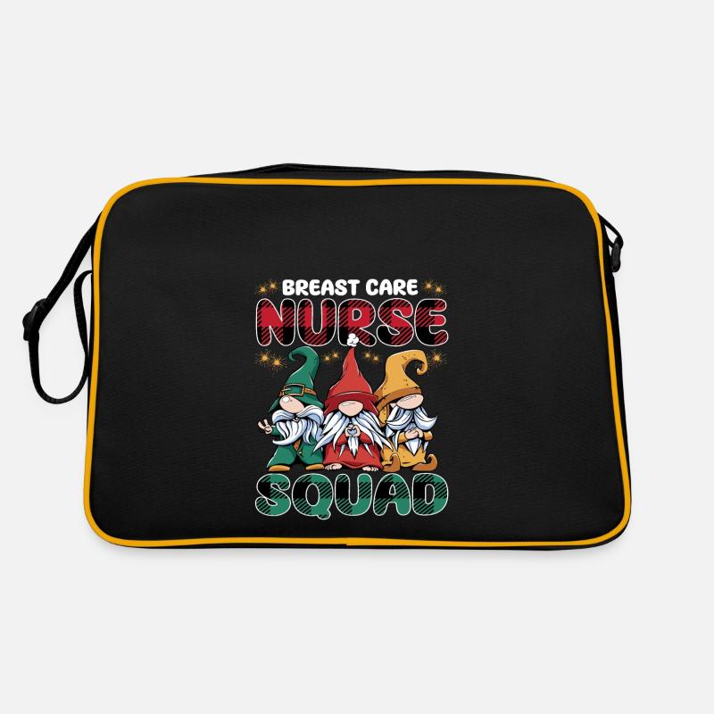 Lustige Brustpflege Krankenschwester Squad Retro Tasche