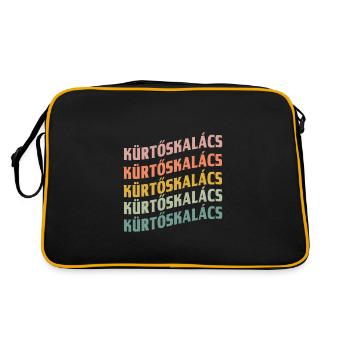Kürtőskalács font design - Retro Bag - black/gold - Back