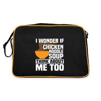 Soupe au poulet et aux nouilles - Sac Retro - noir/or - Dos