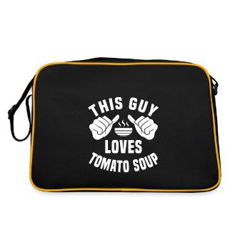 Drôle de dicton de soupe à la tomate - Sac Retro - noir/or - Dos