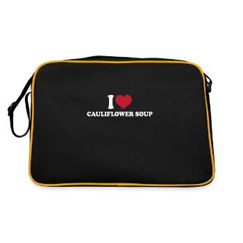 I love cauliflower soup - Retro Bag - black/gold - Back