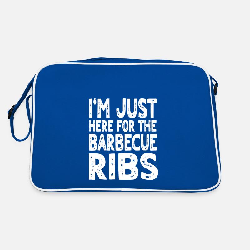 Lustiger Barbecue Rippchen Spruch Retro Tasche