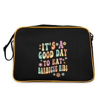 Grill rib saying - Retro Bag - black/gold - Back