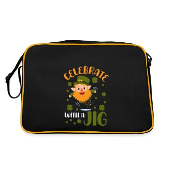 Feiern Sie Mit Einem Tanz - Retro Tasche - Schwarz/Gold - Hinten