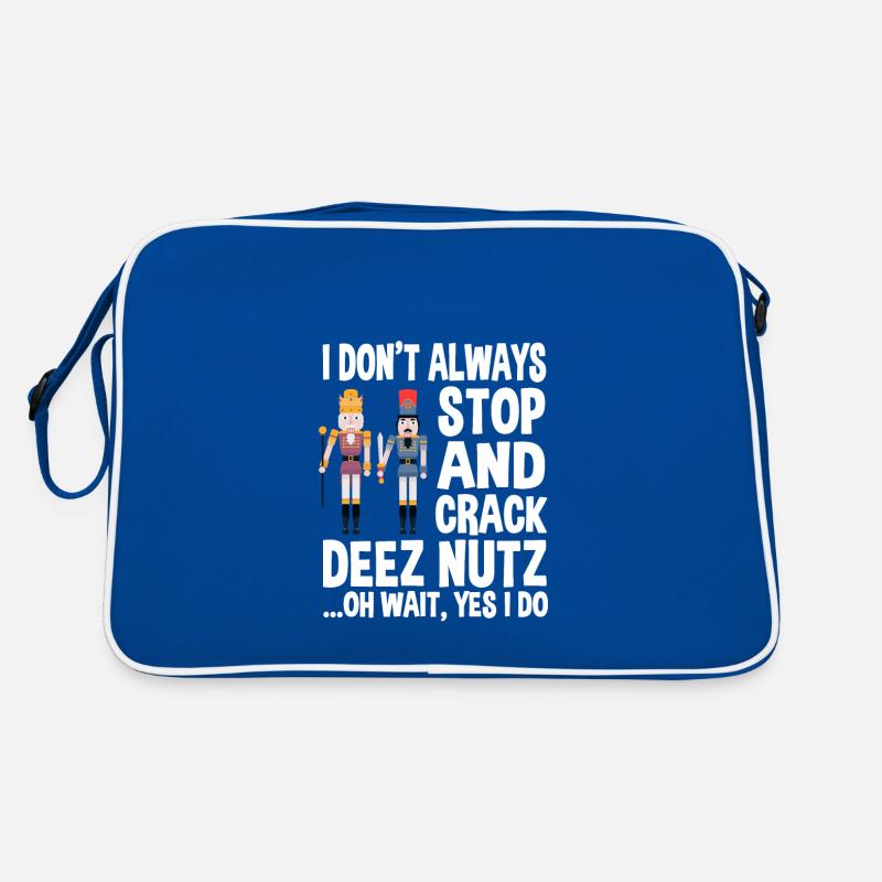 Lustiger Nussknacker Spruch Retro Tasche
