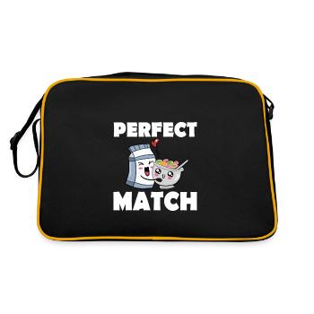 with milk and cereals - Retro Bag - black/gold - Back