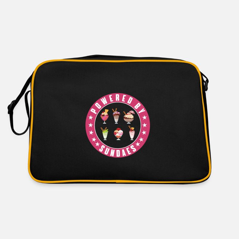 Angetrieben Von Eisbechern Retro Tasche