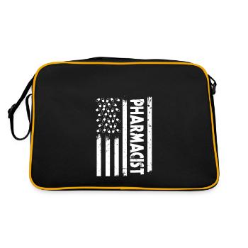 Drapeau de l’Amérique de l’apothicaire - Sac Retro - noir/or - Dos