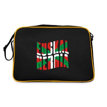 Basken Basco Euskotarak Baskische Sprache - Retro Tasche - Schwarz/Gold - Hinten