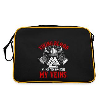 Du sang viking coule dans mes veines - Sac Retro - noir/or - Dos