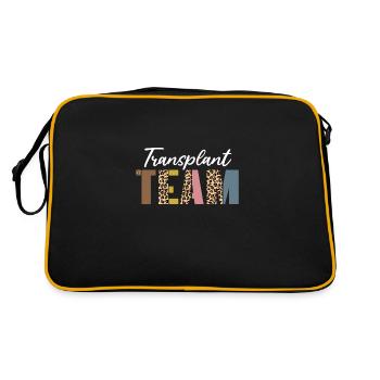 Transplantations Team Leoparden Muster - Retro Tasche - Schwarz/Gold - Hinten