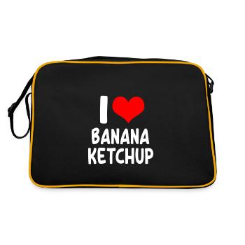 I love banana ketchup - Retro Bag - black/gold - Back