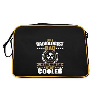Funny gift for a radiologist dad - Retro Bag - black/gold - Back