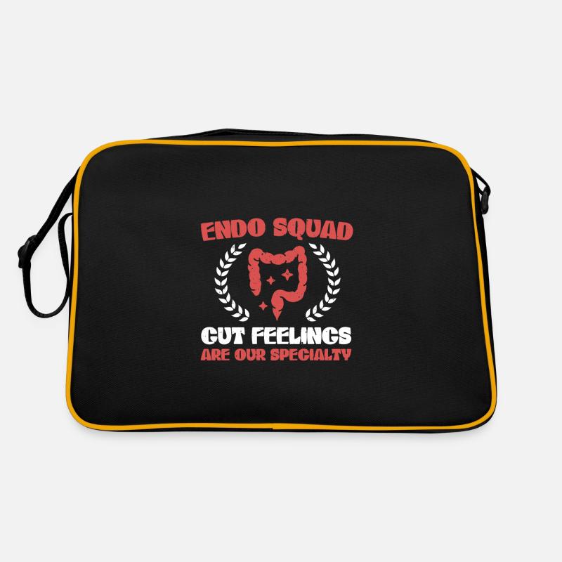 Funny Endoscopy Shirt - Retro Bag - black/gold