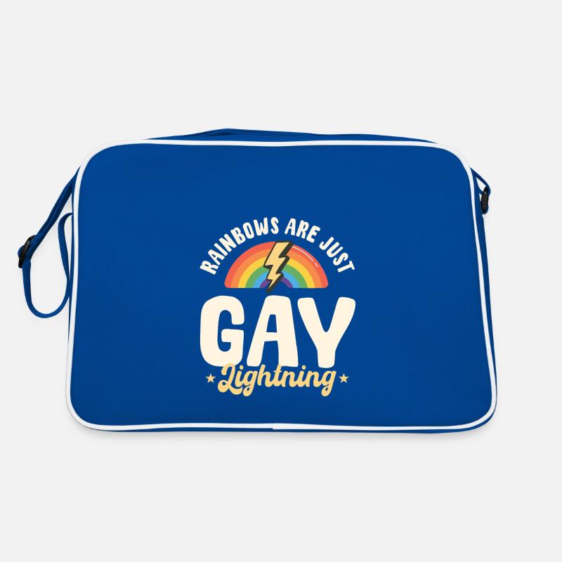 Regenbogen Sind Nur Schwule Blitze Retro Tasche
