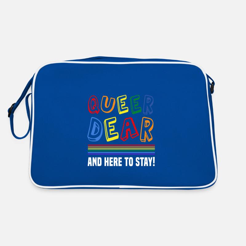 Queer Dear And Here To Stay Retro Tasche