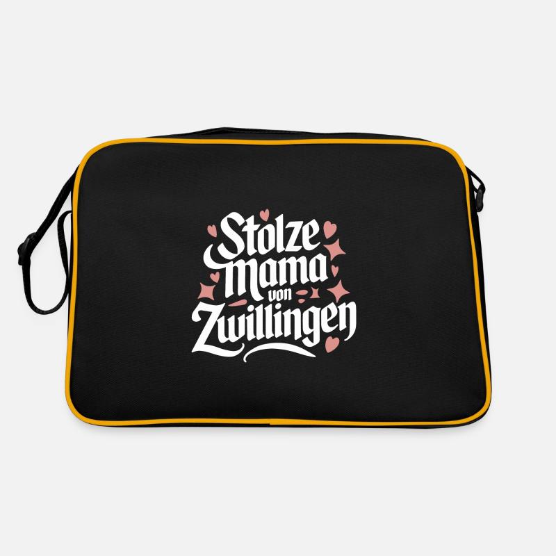 Zwillingsmama Zwillings Mutter Mama von Zwillingen Retro Tasche