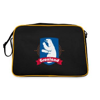 Grönland Dänemark Inuit Religion Thulemand - Retro Tasche - Schwarz/Gold - Hinten