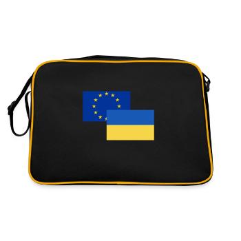 UE Ukraine Europe Adhésion Liberté Soutien Paix - Sac Retro - noir/or - Dos