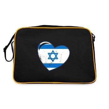 Israel Heart Star of David Israeli origin - Retro Bag - black/gold - Back