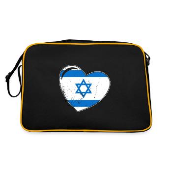 Israel Heart Star of David Israeli origin - Retro Bag - black/gold - Back