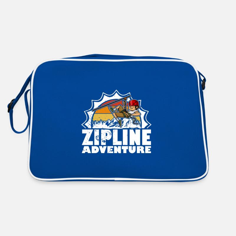Ziplining Wald Hobby Seilrutschen Freizeit Berge Retro Tasche