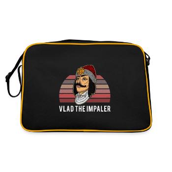 Dracula, Vampire, Vlad Tepes, Romania, Balkans - Retro Bag - black/gold - Back