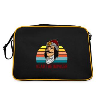 Dracula, Vampire, Vlad Tepes, Romania, Balkans - Retro Bag - black/gold - Back