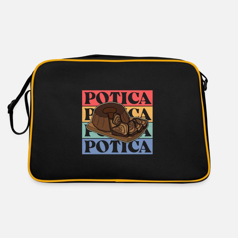 Potica Slowenien Kuchen Rollkuchen Bäcker Retro Tasche