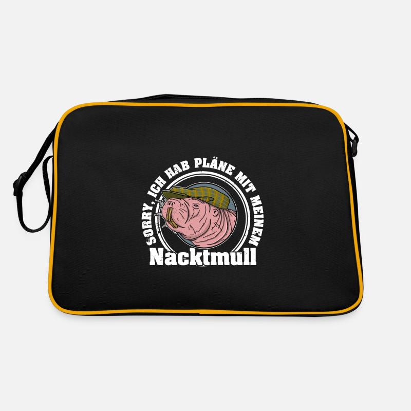 Ratten Wildtier Nacktmull Nagetier Spruch Retro Tasche