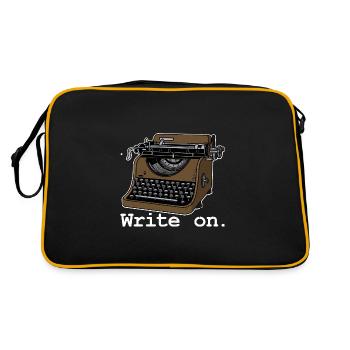 Machine à écrire Classique Roman Livre d’écriture - Sac Retro - noir/or - Dos