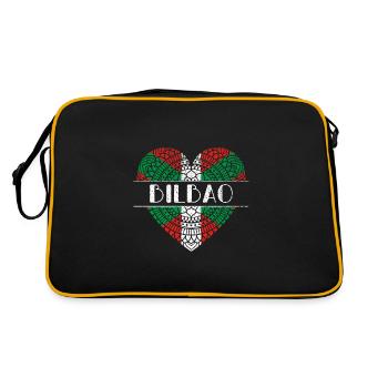 Baskenland Spanien Euzkado Euskal Herria Basco - Retro Tasche - Schwarz/Gold - Hinten