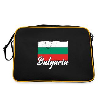 Bulgaria Bulgarian flag Sofia holiday Balkan - Retro Bag - black/gold - Back