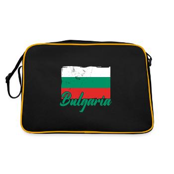 Bulgaria Bulgarian Flag Sofia Holidays Balkans - Retro Bag - black/gold - Back