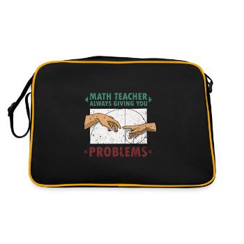 Fibonacci Math Teacher Art Creation - Retro Bag - black/gold - Back