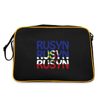 Karpaten Rusyn Rusnak Ethnische Gruppr Rus - Retro Tasche - Schwarz/Gold - Hinten