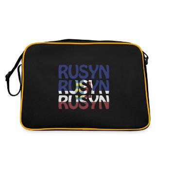Karpaten Rusyn Rusnak Ethnische Gruppr Rus - Retro Tasche - Schwarz/Gold - Hinten
