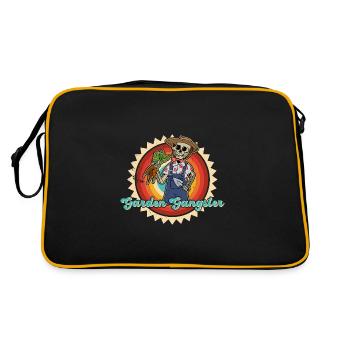 Squelette Halloween Jardinier Effrayant Fleur de jardin - Sac Retro - noir/or - Dos