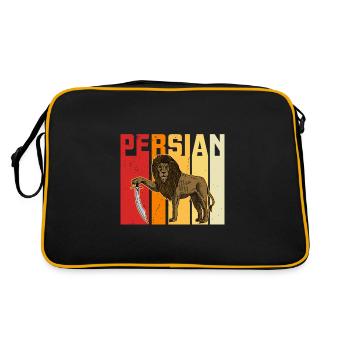 Perse Lion Persan Soleil Iran Histoire - Sac Retro - noir/or - Dos