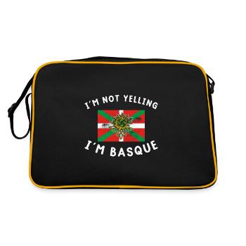 Euskal Herria Spanien National Baskenland - Retro Tasche - Schwarz/Gold - Hinten