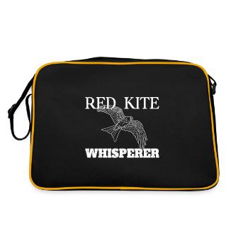 Rotmilan Vogel Biologie Zugvogel Vgabelweihe - Retro Tasche - Schwarz/Gold - Hinten