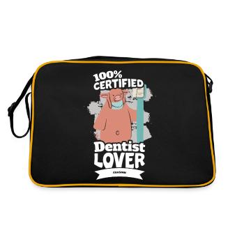 100% Certified Dentist Lover Dentist - Retro Bag - black/gold - Back