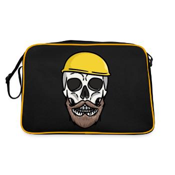 Artisanat Casque de sécurité Crâne Travaux de chantier Emploi - Sac Retro - noir/or - Dos